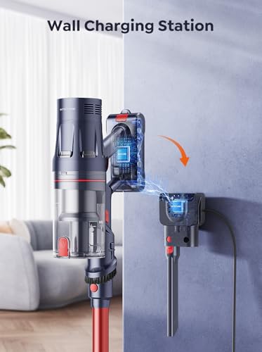 Cordless Vacuum Cleaner, 650W 55Kpa 70Mins Vacuum Cleaners for Home with Auto Mode/LED Display, Self-Standing Cordless Stick Vacuum Lightweight,Rechargeable Cordless Vacuum for Pet Hair/Carpet/Floors