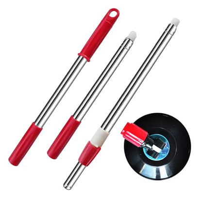 Extended Spin Mop Replacement Mop Handle, Upgraded 60-inch 360 Degrees Rotating Telescopic Replacement Mop Stick for Spin Mop Bucket Cleaning System Floor Cleaning (Plastic Disc, Red) - color: Red, style: Plastic Disc