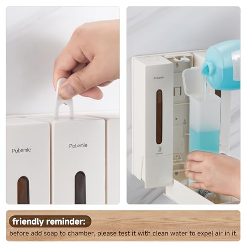 1984 Shower Soap Dispenser Bathroom Set Shampoo Conditioner Body Wash Dispenser Wall Mounted Shower Shampoo Dispenser 3 Chamber No Drill for Home Star Hotel 3 x 400ml White - color: White 3