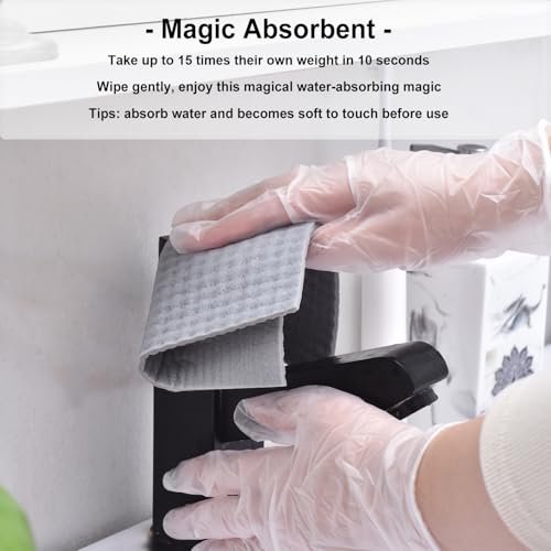 METUUTER 10 Packs Swedish Dishcloths, Reusable Kitchen Dishcloths Compostable Cellulose Dish Clothes for Kitchen and Household Use (Grey) - color: Grey