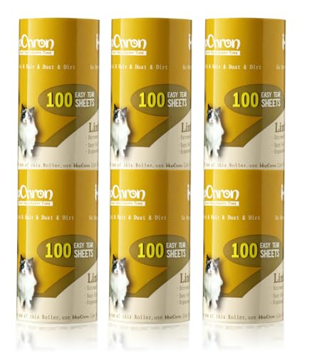 Extra Sticky Lint Roller Refills Only, Total 600 Easy Tear Sheets, Fits Most 3.9"-4" Standard Size Lint Roller with Inner Diameter at 1.5", Works Great On Pet Hair - size: 3 Rollers / 600 Sheets