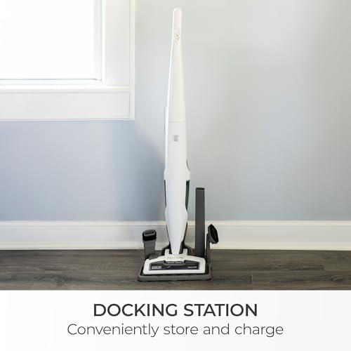 Kenmore DS1030 Cordless Stick Vacuum Lightweight Cleaner 2-Speed Power Suction LED Headlight 2-in-1 Handheld for Hardwood Floor, Carpet & Pet Hair, White - style: White