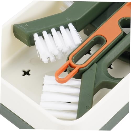 Multifunctional Crevice Gap Cleaning Brush for Narrow Spaces Plastic Small Scrub Tool for Window Tracks Countertops Corners Household Cleaning Aid