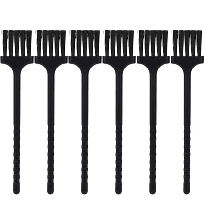 Detail Cleaning Brush for Tight Spaces | 6-Pack Tough Nylon Bristle for Coffee Grinder & Keyboard | Multi-Purpose Dusting Tool for Electronics, Shavers, & Small Appliances