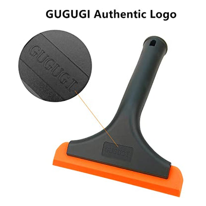 Super Flexible Silicone Squeegee, Auto Water Blade, Water Wiper, Shower Squeegee, 5.9'' Blade and 7.5'' Long Handle, for Car Windshield, Window, Mirror, Glass Door - color: Black
