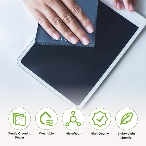 Care Touch Eyeglass Cleaning Cloth - 12 Pack of Microfiber Cleaning Cloth for Glasses, Lenses, Phones and Screens - Large, Lint-Free, Reusable and Scratch-Free - 6 x 7 Inches - Navy - color: Navy, style: 12 Count