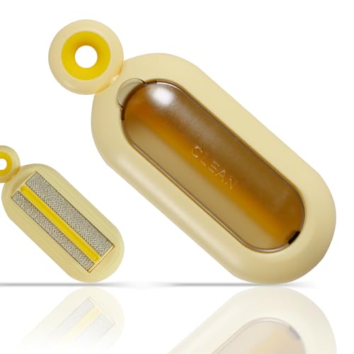 Lint Roller Resuable for Clothes, Magic Self- Cleaning Pet Hair Remover for Cats Dogs Fur, Portable Washable Pet Hair Removal Tool Brush for Curtain, Carpet, Bedding, Sofa, Couch, Yellow - color: Yellow