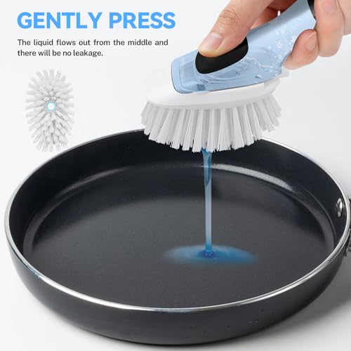 Dish Brush Refills 4 Pack, White Replacement BrushHeads Compatible with OXO Dish Brush & OXO DishScrubber - color: White
