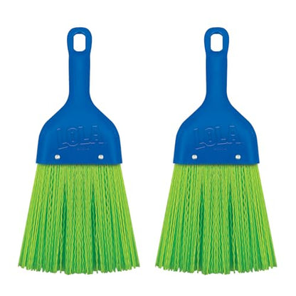 LOLA Heavy Duty Whisk Broom, Hand Brush, 2 Pack Durable Bristles, Whisks Away Dirt & Debris, Compact, Hang Hole for Easy Storage, Indoor/Outdoor - size: 2 Pack, style: 2026 Model