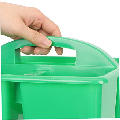 SOLUSTRE Desktop Storage Basket Cleaning Supplies Organizer Tool Large Cleaning Pantry Baskets Kitchen Organizers and Storage Bathroom Organiser Storage Baskets Storage Bins Green Plastic