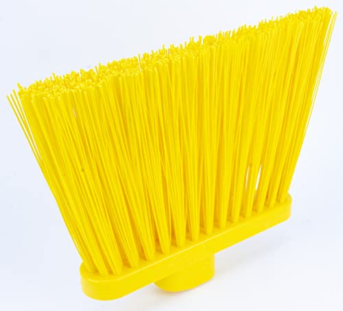 SPARTA 41083EC04 Plastic Color Coded Broom, Unflagged Bristles, Long Broom With Angled Head For Small Debris Cleaning, 56 Inches, Yellow - color: Yellow