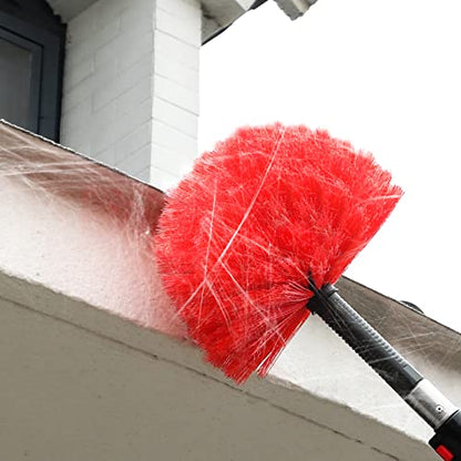 30 Foot High Reach Dusting Kit with 6-24 Foot Extension Pole // High Ceiling and Cobweb Duster with Telescopic Pole // Microfiber and Outdoor & Indoor Extendable Duster Cleaning Kit - size: 24 feet