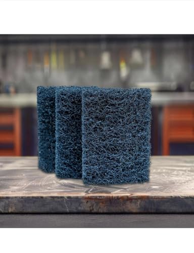 Industrial Scour Pads, for Cookware, Grill Grates, Ovens, Rust, Tools, Wet or Dry Use (Pack of 3)