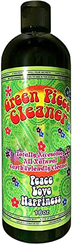 Green Piece® 2 bottles of the 16 oz Cleaner (Made in USA) with 5 piece glass cleaner and 10 piece glass tube cleaner (2 Glass Cleaners with 10 Nylon Tube Cleaners) - style: 16 Fl Oz (Pack of 2) + 10 Piece Nylon Tube