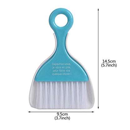 2 Pcs Mini Dustpan Set Brush for Table Whisk Brooms Small Dustpan Broom Set Mini Dust Pans with Brush Tiny Cleaning Table Sweep - size: 2 Set