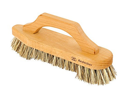 Redecker Union Fiber Scrub Brush with Oiled Beechwood Bow-Shaped Handle, 8-5/8-Inches - color: Union Fiber With Bow-shaped Beechwood Handle, size: 8-5/8-inches