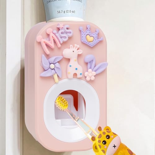 Automatic Kid Toothpaste Dispenser for Shower,Toothpaste Squeezer for Kids & Family, is Wall Mounted Bathroom Decor by Mr. Thumbs (1pc,Pastel Baby Purple) - color: Pastel Baby Purple, size: 1pc