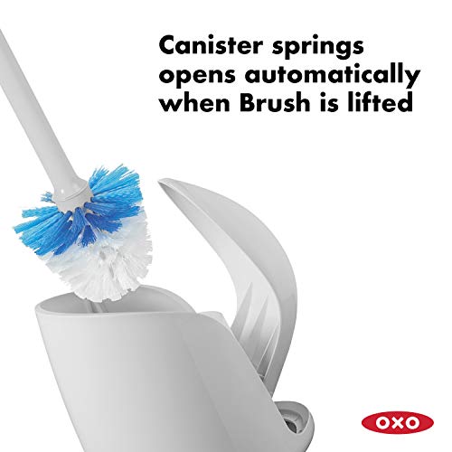 OXO Good Grips Compact Toilet Brush & Canister - Gray (Pack of 6) - color: Gray, size: 1 Count (Pack of 6)