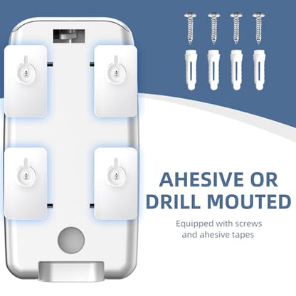 Soap Dispenser Wall Mount 28oz Commercial Hand Soap Dispenser for Bathroom Liquid Gel Hand Sanitizer Dispenser No Drilling White - color: White