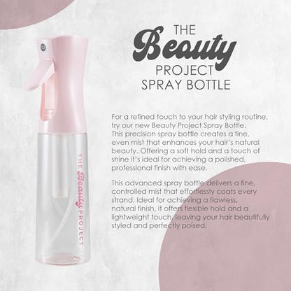 Spray Bottle Mister for Hair - Continuous Mister, Fine Water Mist, Trusted by Professional Salons & Barbers, 10.1oz - Clear Bottle (Light Pink) - color: Light Pink