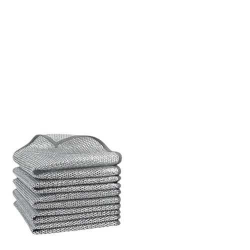 Non-Scratch Wire Dishcloth – Dual-Sided 2-Layer Mesh Kitchen Cleaning Cloth for Wet & Dry Use, Multipurpose Metal Scrubber for Dishes, Pots, Pans, and Countertops (20pcs) - color: 20pcs