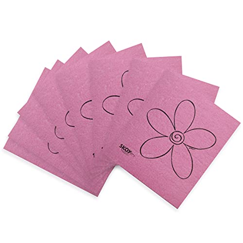 Skoy Cloth, 8-Pack Versatile Swedish Dishcloths for Kitchen and Household Use, Reusable Cleaning Cloths, Planet-Friendly, Dishwasher and Dryer-Safe, Pink - color: Pink, size: 8-Pack