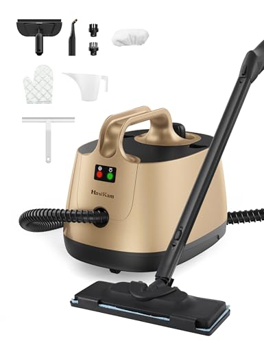 Carpet Steam Cleaner for Home, 293°F 58 PSI Powerful Multipurpose Handheld Steam Mop, 21 Attachments, 50Oz Capacity, Heavy Duty Steamer for Carpets, Floors, Cars, Tiles, Crack Cleaning, Turquoise - color: Scuba Golden