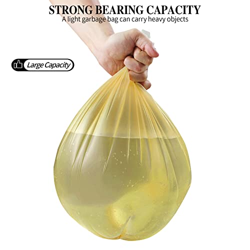 5 Rolls Small Trash Bags - 200 Counts Durable 4 Gallon Small Garbage Bags for home office kitchen Bathroom Bedroom Trash Can liners（Golden） - color: 200 Count Golden