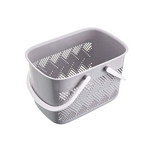 Shower Caddy Portable,College Dorm Organizer Plastic Bathroom Storage Organizer Bins Cute Shower Caddy Basket With Handle Portable Caddy Basket 11.8 * 7.1 * 7.9 inch - Grey - color: Grey