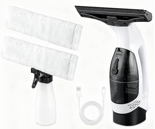 Window Vacuum Squeegee Cordless,280mm Wide Blade, 150ml Tank for Windows