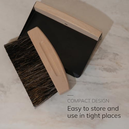 Bamboo Dust Pan & Brush Set, Portable Dustpan & Brush, Perfect For Household Cleaning, Sturdy & Effective Dust Pan, Bamboo Sweeping Brush - Mini - size: Mini