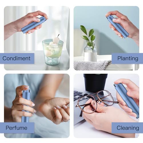 Tekson 10ml Travel Perfume Atomizer Refillable, Mini Cologne Spray Bottle Empty, Small Coffee Spray Bottle (Blue) - color: blue