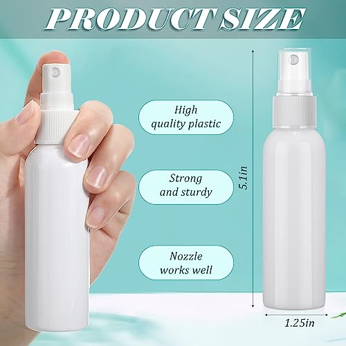 Tanlade 100 Pcs 2oz Small Spray Bottles Refillable Mini Spritzer Clear Empty Plastic Spritz Bottle Refillable Reusable Travel Size Mist Sprayer for Travel Cleaning Perfume Liquid(White) - color: White