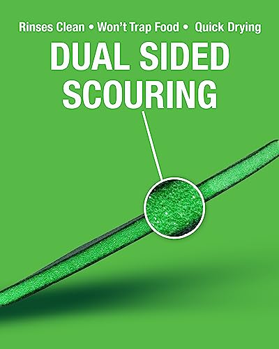 Heavy Duty Odor Resistant Multi-Purpose Scouring Pads, 6 Count for Kitchen and Household, Dual Sided, Safe for Non-Coated Cookware