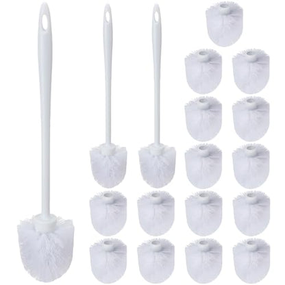 Tioncy 21 Pcs 14.2 Inch Toilet Brush Commercial Heavy Duty Toilet Bowl Cleaning Scrub Long Scrubber for Bathroom Cleaning Supplies
