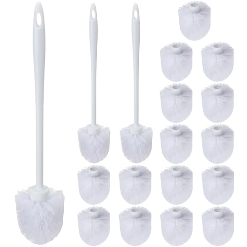 Tioncy 21 Pcs 14.2 Inch Toilet Brush Commercial Heavy Duty Toilet Bowl Cleaning Scrub Long Scrubber for Bathroom Cleaning Supplies