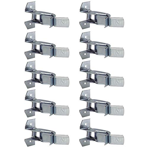 Heavy Duty Metal Gaint Spring Grip Clamp Tool Hanger Wall Orgainzer for Garage Closet Brooms and Mops Wall Mount Holder (Pack of 10) - size: Pack of 10