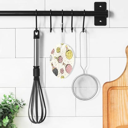 Ping Pong Rackets Balls Pattern Dish Scrub Sponges Kitchen Non Scratch Reusable Compressed Cellulose Sponge Hanging for Household Cleaning Washing Dishes Pots and Pans 3 Pack - color: Pattern6