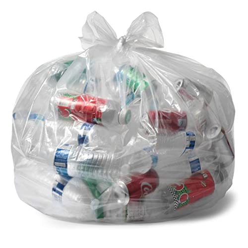 Aluf Plastics 55-60 Gallon Clear Trash Bags - (Huge 400 Pack) - 38" x 58" - 2.0 MIL - Heavy Duty Industrial Liners Clear Garbage Bags for Recycling, Contractors, Storage, Outdoor - style: 55-60 Gal, 2 Mil, 400 Count