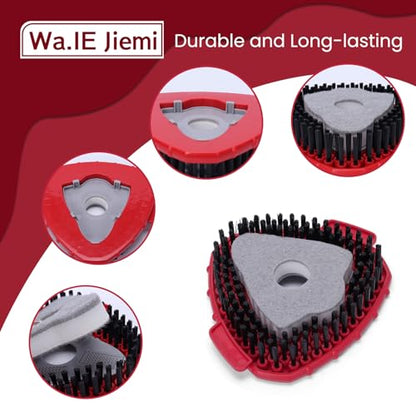 1 Pcs Spin Mop Replacements Scrub Brush and 1 Mop Base with 2 Pcs Scouring Pad Compatible with Cedar EasyWring 1 Tank System，Including 2Pcs Scouring Pad + 6Pcs Scrub Sponge Heavy Duty - color: 1 Pcs Brush + 1 Mop Base + 2pcs Scouring Pad + 6pcs Scrub Spon