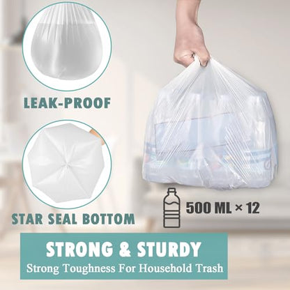 Small Trash Bags 4 Gallon - 105 Count 4 Gallon Trash Bag, Unscented Small Garbage Bags Bathroom Trash Bags, White 4 Gal Small Trash Can Liners - style: 4 Gallon-105 Count