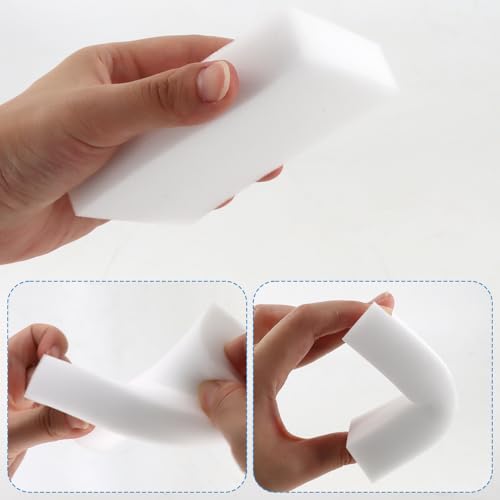 100 Pack Heavy Duty Melamine Sponge, Magic Cleaning Sponges Eraser for Kitchen Bathroom Bathtub Floors, Non-Scratch Bulk Sponge Pads - size: 100