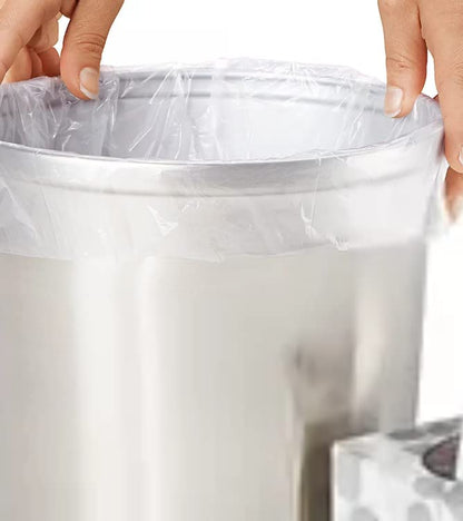 4 Gallon Trash Bags - 150 Small Mini Garbage Bags | 17" x 18" Clear Waste Basket Trash Bags | Bulk Plastic Bathroom Trash Can Liners - style: 4 Gallon