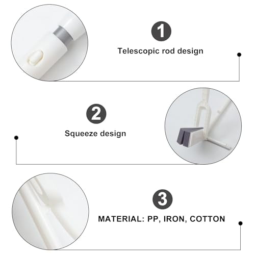 SOLUSTRE Small Self Squeeze Sponge Mop for Floor Cleaning Household Mini Cleaning Tool with Strong Water Absorption Lightweight Mop for Tiles Glass Bathroom Kitchen Use