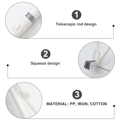 SOLUSTRE Small Self Squeeze Sponge Mop for Floor Cleaning Household Mini Cleaning Tool with Strong Water Absorption Lightweight Mop for Tiles Glass Bathroom Kitchen Use