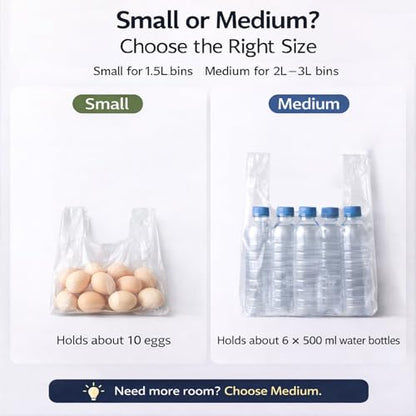 Mini Trash Bags 1.6 Liter/0.4 Gal- 200 Count Tiny Clear Trash Can Liners for Countertop, Desktop, Makeup & Kitchen Scrap Bags | Leakproof Small Plastic Bags with Handles