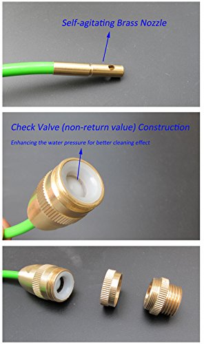 Drain Cleaner, Bathroom Clog Remover, High Pressure Pipe Cleaner, Duct Unblocker, 10ft Hose, Solid Brass Fittings