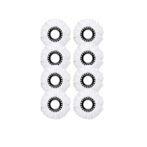Mop Head Replacement,360° Spin Mop Replacement Head,Round Mop Head Microfiber Refills,8 Pack