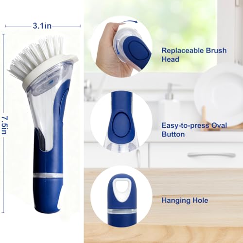 CELOX Dish Brush with Soap Dispenser, Dish Washing Wand for Kitchen