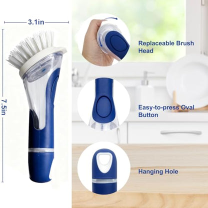 CELOX Dish Brush with Soap Dispenser, Dish Washing Wand for Kitchen